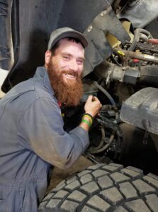 Meet your Mechanic!
Walby is out longest mechanic hire in the shop. Jonnathan joined the team bringing his love of farming and farm equipment from his Grandfather, his commitment to the job from his deep family roots and his love to baking from his mothers butter tarts. Walby enjoys hard work and some laughs; He can often be found playing ball in the summer with the co-sponsored team the DiggerPigs. Walby is happy to be with a company that supports local communities and sports teams.